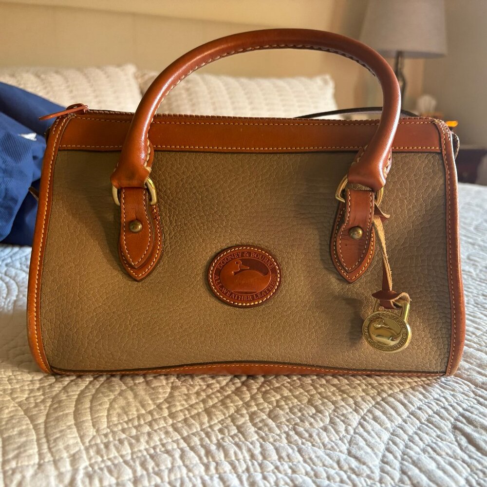 Vintage Dooney & Bourke AWL Crossbody Satchel Pebbled Leather